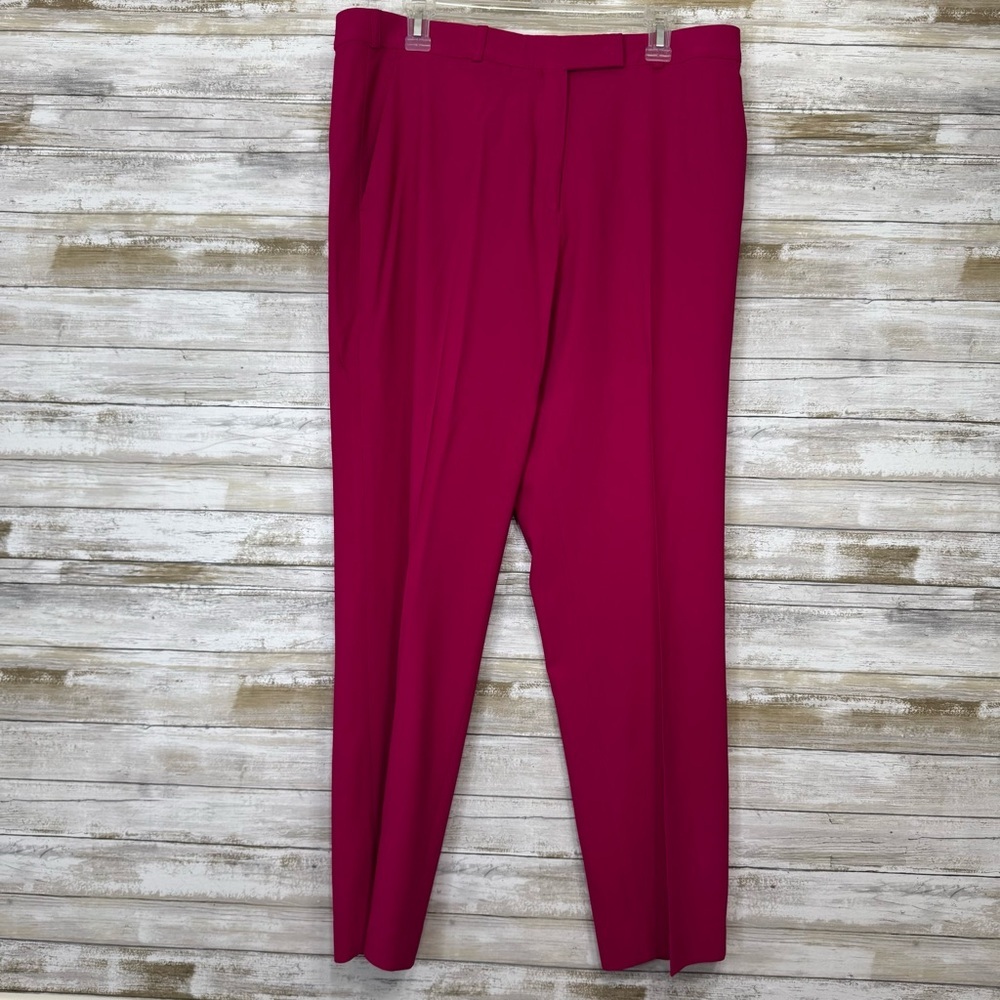 ETRO Women’s Hot Pink Straight Leg Trouser Pants size 48 / US 12